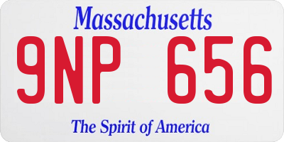 MA license plate 9NP656