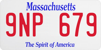 MA license plate 9NP679