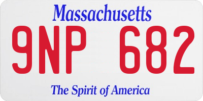MA license plate 9NP682