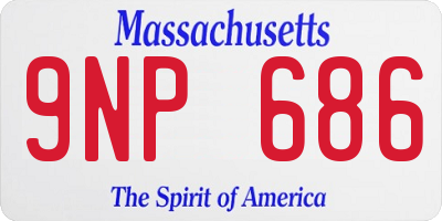MA license plate 9NP686