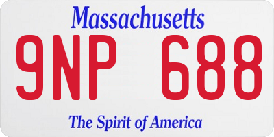 MA license plate 9NP688