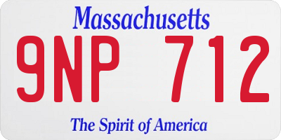 MA license plate 9NP712