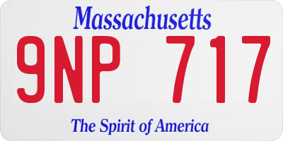 MA license plate 9NP717