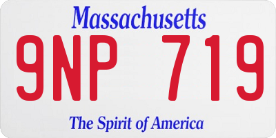 MA license plate 9NP719