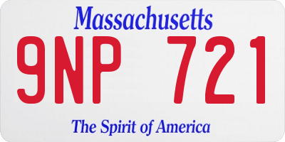 MA license plate 9NP721