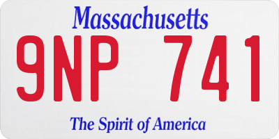 MA license plate 9NP741