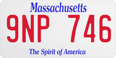 MA license plate 9NP746