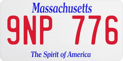 MA license plate 9NP776