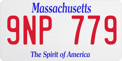 MA license plate 9NP779