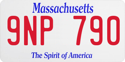 MA license plate 9NP790