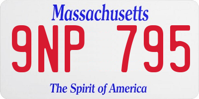 MA license plate 9NP795
