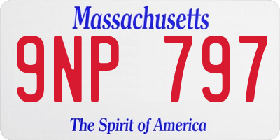 MA license plate 9NP797