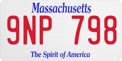 MA license plate 9NP798