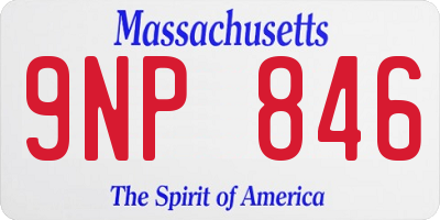 MA license plate 9NP846