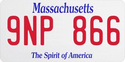 MA license plate 9NP866