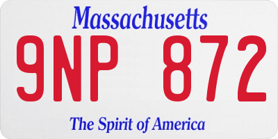 MA license plate 9NP872