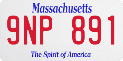 MA license plate 9NP891