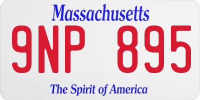 MA license plate 9NP895