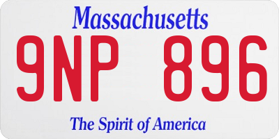 MA license plate 9NP896