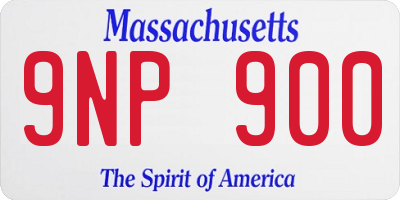 MA license plate 9NP900