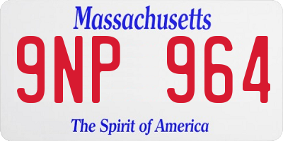 MA license plate 9NP964