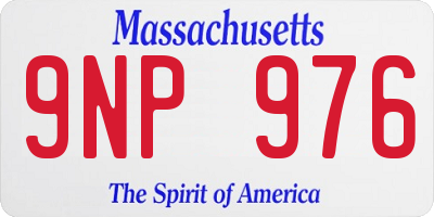 MA license plate 9NP976
