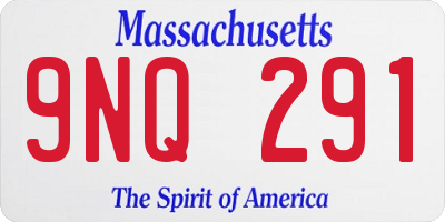 MA license plate 9NQ291
