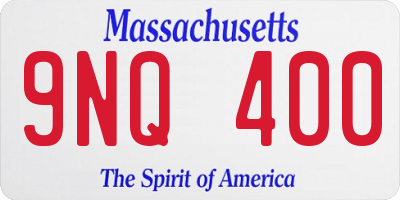MA license plate 9NQ400