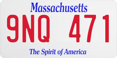MA license plate 9NQ471