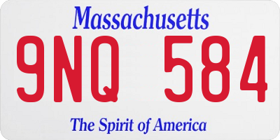 MA license plate 9NQ584