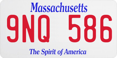MA license plate 9NQ586