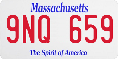MA license plate 9NQ659