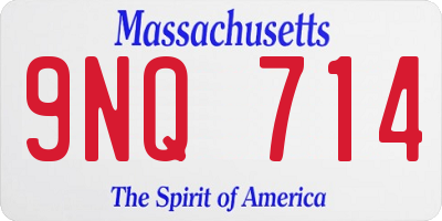 MA license plate 9NQ714