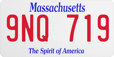 MA license plate 9NQ719