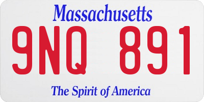 MA license plate 9NQ891