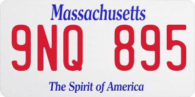 MA license plate 9NQ895