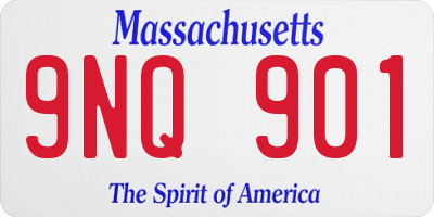 MA license plate 9NQ901