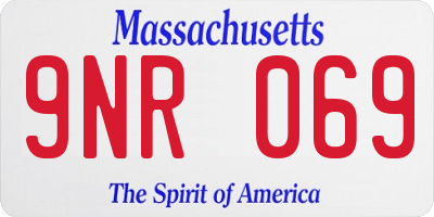 MA license plate 9NR069
