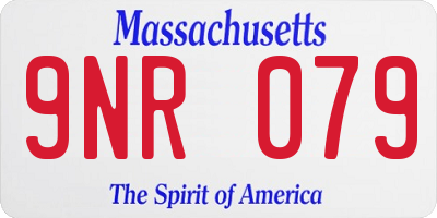 MA license plate 9NR079