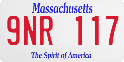 MA license plate 9NR117