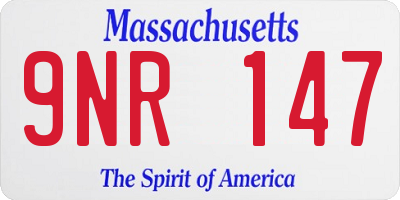 MA license plate 9NR147