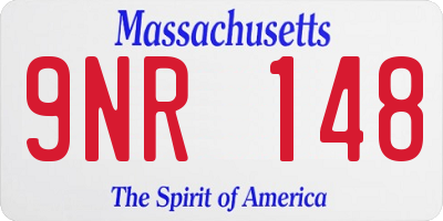 MA license plate 9NR148