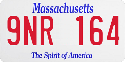 MA license plate 9NR164