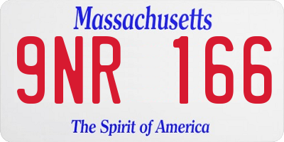 MA license plate 9NR166