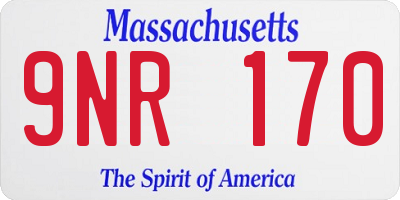 MA license plate 9NR170