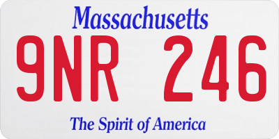 MA license plate 9NR246