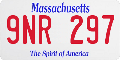 MA license plate 9NR297