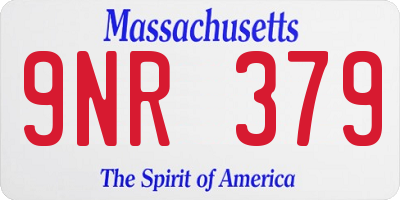 MA license plate 9NR379