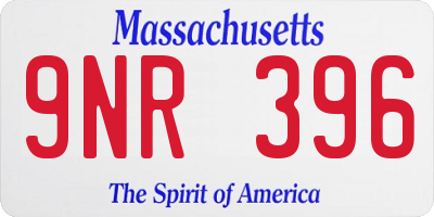 MA license plate 9NR396