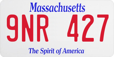 MA license plate 9NR427